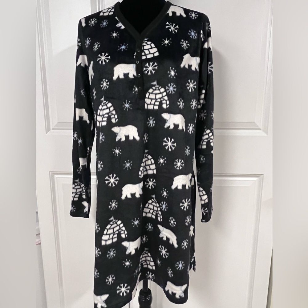 Croft & Barrow Faux Fur Nightgown